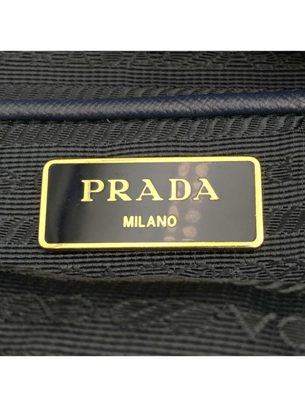 Prada Tote Saffiano Nylon Leather Navy - Picture 8 of 10